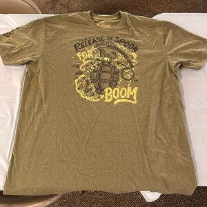 Zero Foxtrot Release The Spoon "Boom" Men's 3XL Tshirt XXXL Military Heavyweight